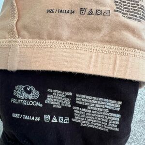 Fruit of the Loom Tan and Black Bras